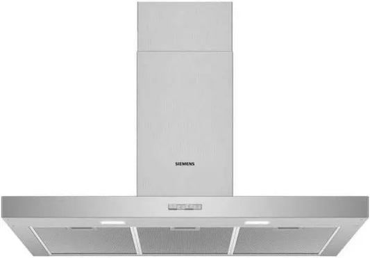 SIEMENS iQ100 LC96BBC50 exaustor, 90 cm, tampa de cozinha, instalação de parede, aço inoxidável, aço inoxidável