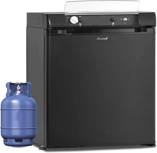 Smad Frigorífico, 40 L, 12 V, móvel, camping, preto, 40L, frigorífico Trimixte 12V 220V Gás, Casa de banho, Casa móvel, Caminhão, Van, Garagem, Viagens