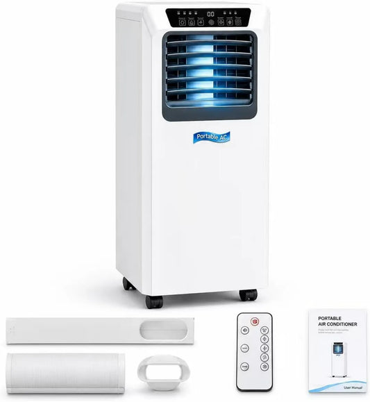 WANGYYDS Ar condicionado 9000BTU, Timer, Temporizador 24h, Ar condicionado Móvel 7000/9000 BTU com comando à distância e Kit de janela 9000BTU, Ventilação de Funções