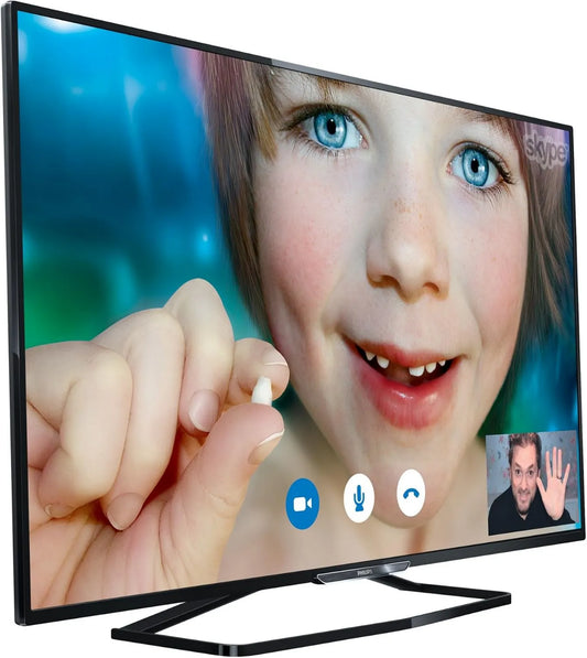 Tp Vision Philips 48PFK6409 Smart TV, 48 polegadas, 1920 × 1080, TV, DVB-S2, Full HD, laje IPS, preto, série 6000, 121, 92 cm, PAL, NTSC, SECAM, analógico