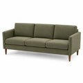 Trzyosobowa sofa tapicerowana poliester oliwkowa