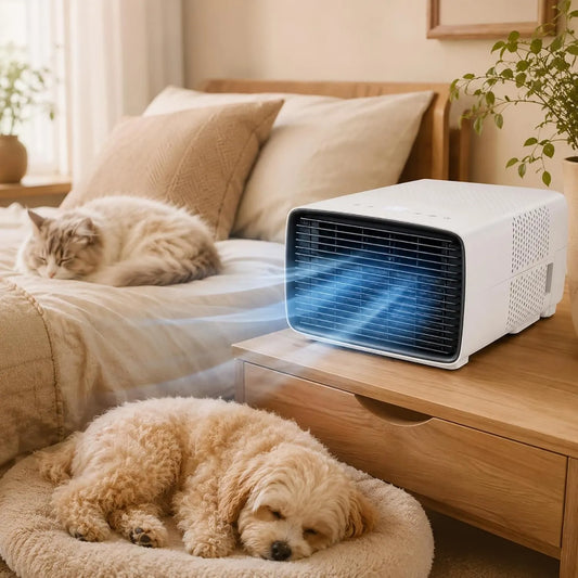 Huachorial Ar condicionado 12H, 280 W, 45 dB, portátil, temporizador, silencioso, 3 em 1 frigorífico Desumidificador de ventilador, Temporizador 12H, Ar condicionado móvel 2700