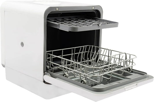 Aohuada Máquina de lavar loiça, 1100 W, portátil, para famílias de 4 a 6 pessoas, compacta, perfeita limpeza e secagem