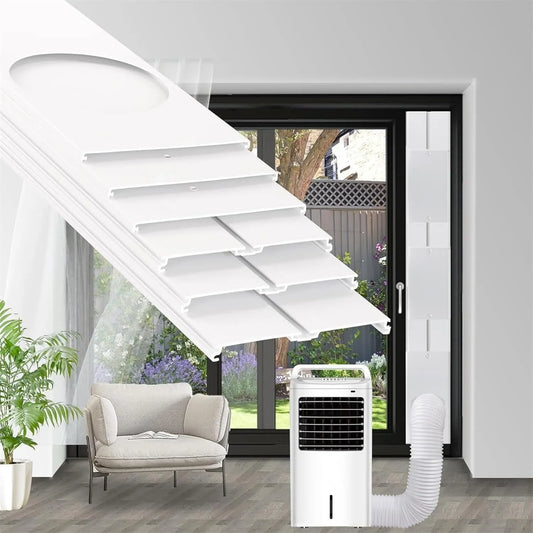 FASCINATDECO Ar condicionado 43-229cm, 16 x com adaptador de tubo de evacuação de ar 15cm, 6 peças, Kit de escalada Ar condicionado, Kit de janela para ar condicionado