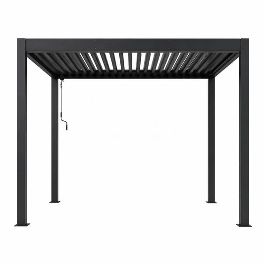 Pergola aluminiowa z regulowanymi lamelami 3x3 m Antracyt