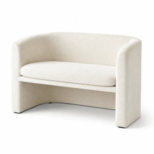 Sofa dwuosobowa z wełny kremowa 150x80x75cm