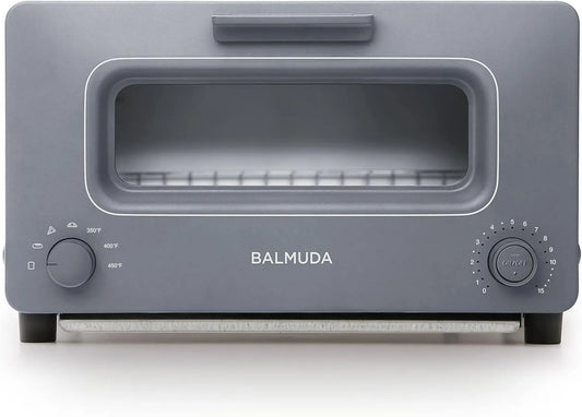 Forno de pizza elétrica, BALMUDA K01M-GW, grelha, pastelaria, vapor, cinza, 5 modos de cozinhar, sanduíche, pão caseiro, design compacto, molde de