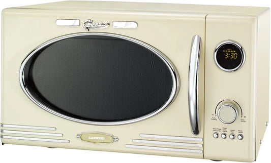 Microondas, 23 L, 1000 W, grelha, melissa Retro forno de microondas 16330128-1000 W - cavidade 23 L - modelo com função de grelha - cor creme