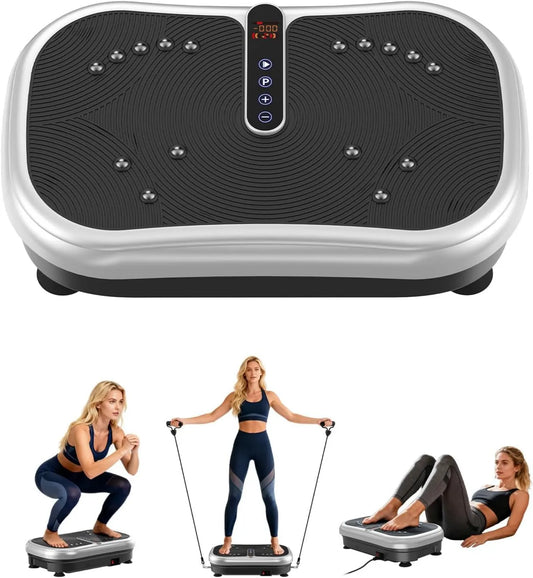 Doxtreme 120 Níveis, Vibrant 200W, Comando à distância, Faixa 120 kg, Plataforma, Espremido muscular e Recuperação - Ideal para Casa