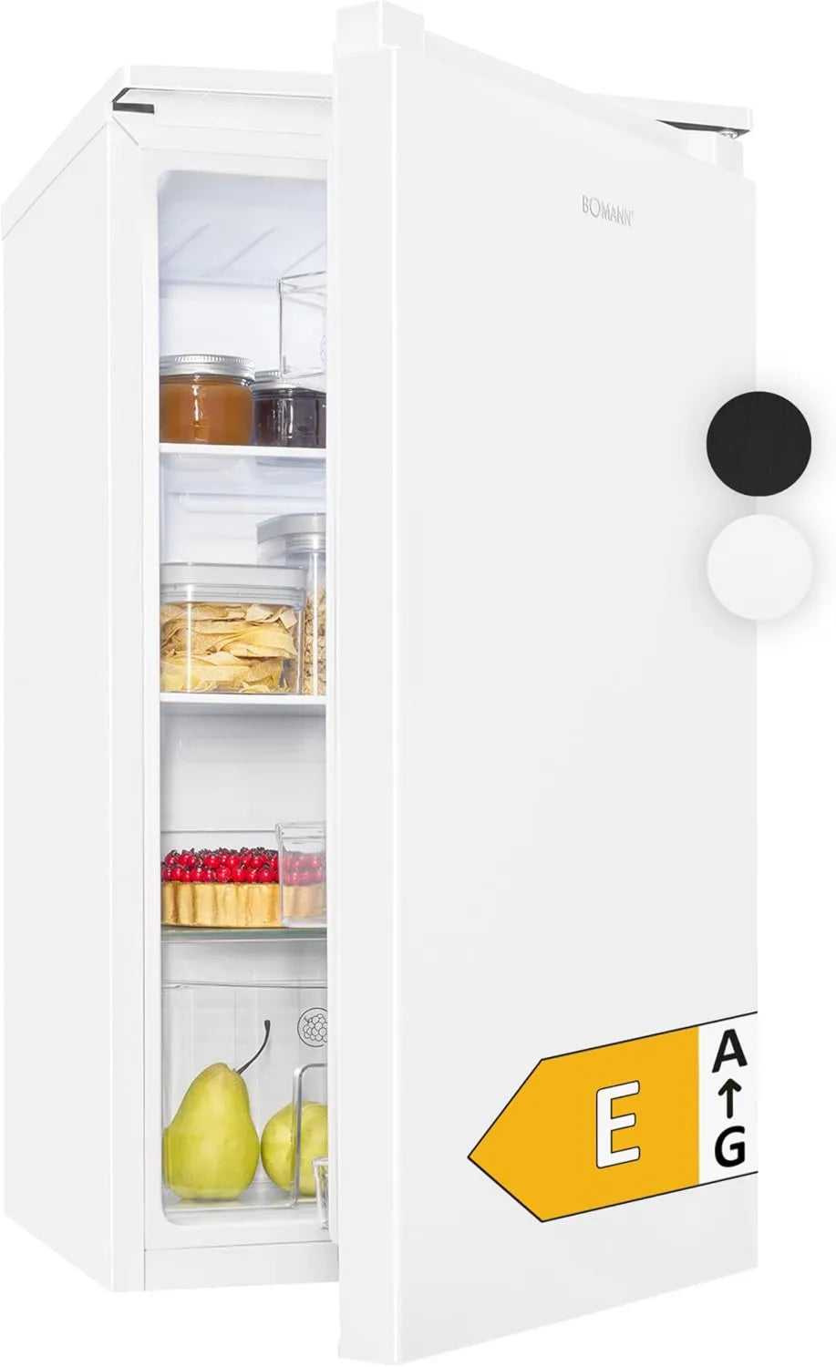 Bomann Congelador, 87 L, 0 a 8 °C, congelador, armário congelador, branco, 3 argilas e bandeja de vegetais, eficiente em termos energéticos e compacto