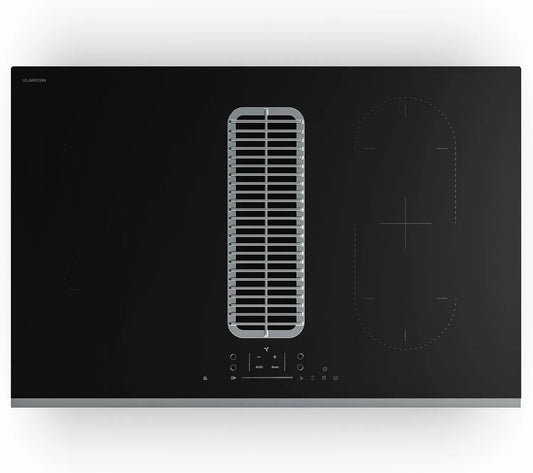 KLARSTEIN Utensílio de cozinha, 80cm, 4 lareiras, 7400W, toque, temporizador, bloqueio, preto, 4 zonas, Klarstein Verosteel Placa de indução com