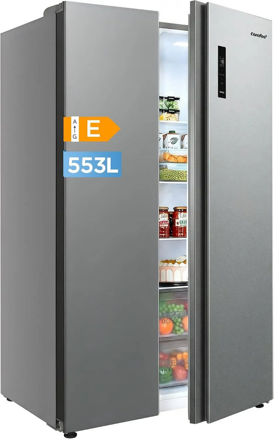 Congelador, 553 L, Comfee', No Frost, branco, 553L Frigorífico americano, 347 L Para Frigorífico, Frigorífico combinado, Porta dupla, Frigorífico