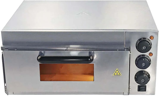 QFGain Forno elétrico de pizza, 16 polegadas, 3000 W, 50 a 350 °C, temporizador, forno de pizza 40 Cm, para La Maison - Transparente FenêTre, ContrôLe PréCis De La