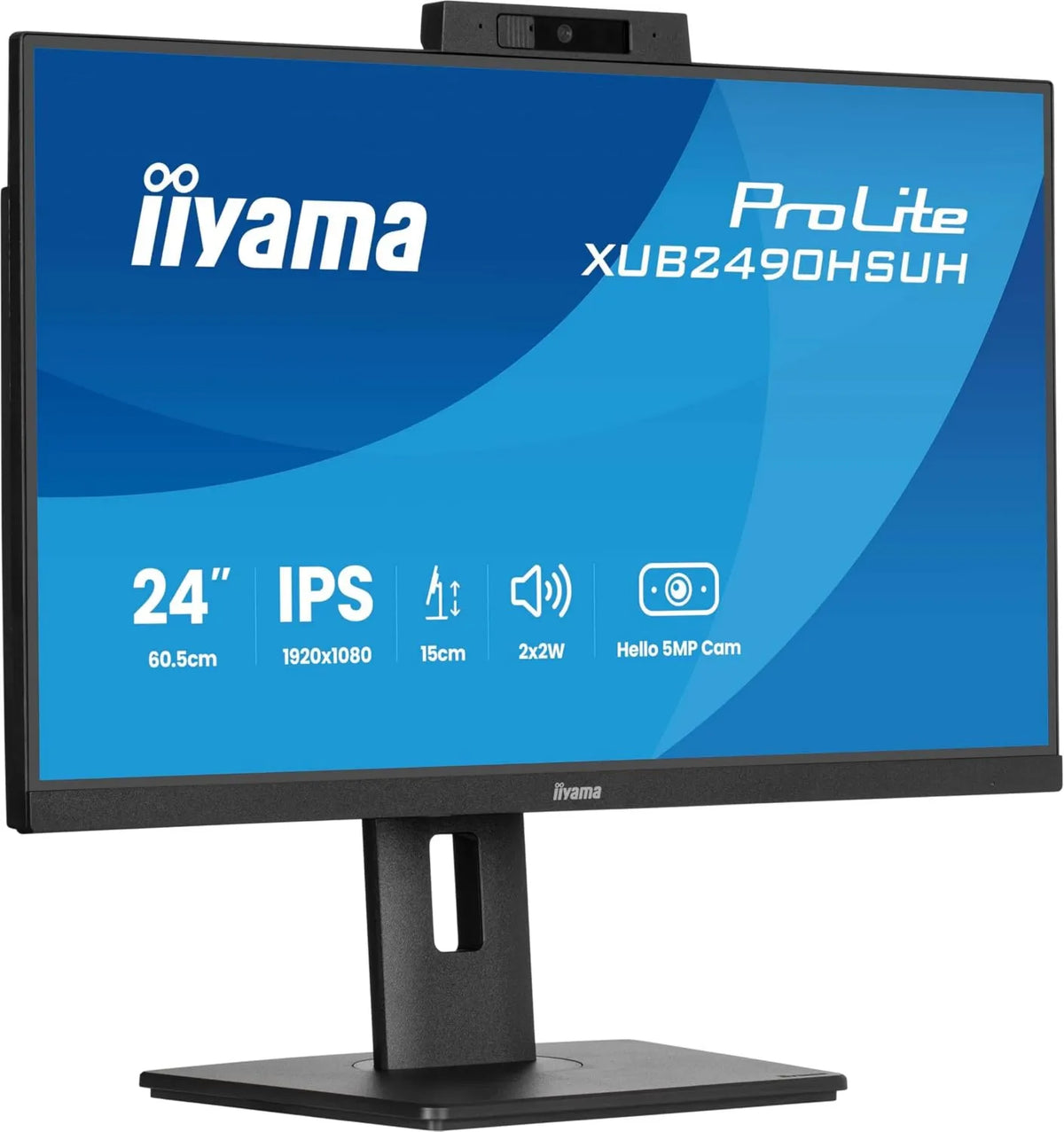 iiyama modelo xUB2490HSUH-B2, ecrã de iyama 24'' Prolite xUB2490HSUH-B2 IPS Full HD@100Hz DP, HDMI USB Hub Pé ajustável, Flickr Luz Azul Livre, colunas