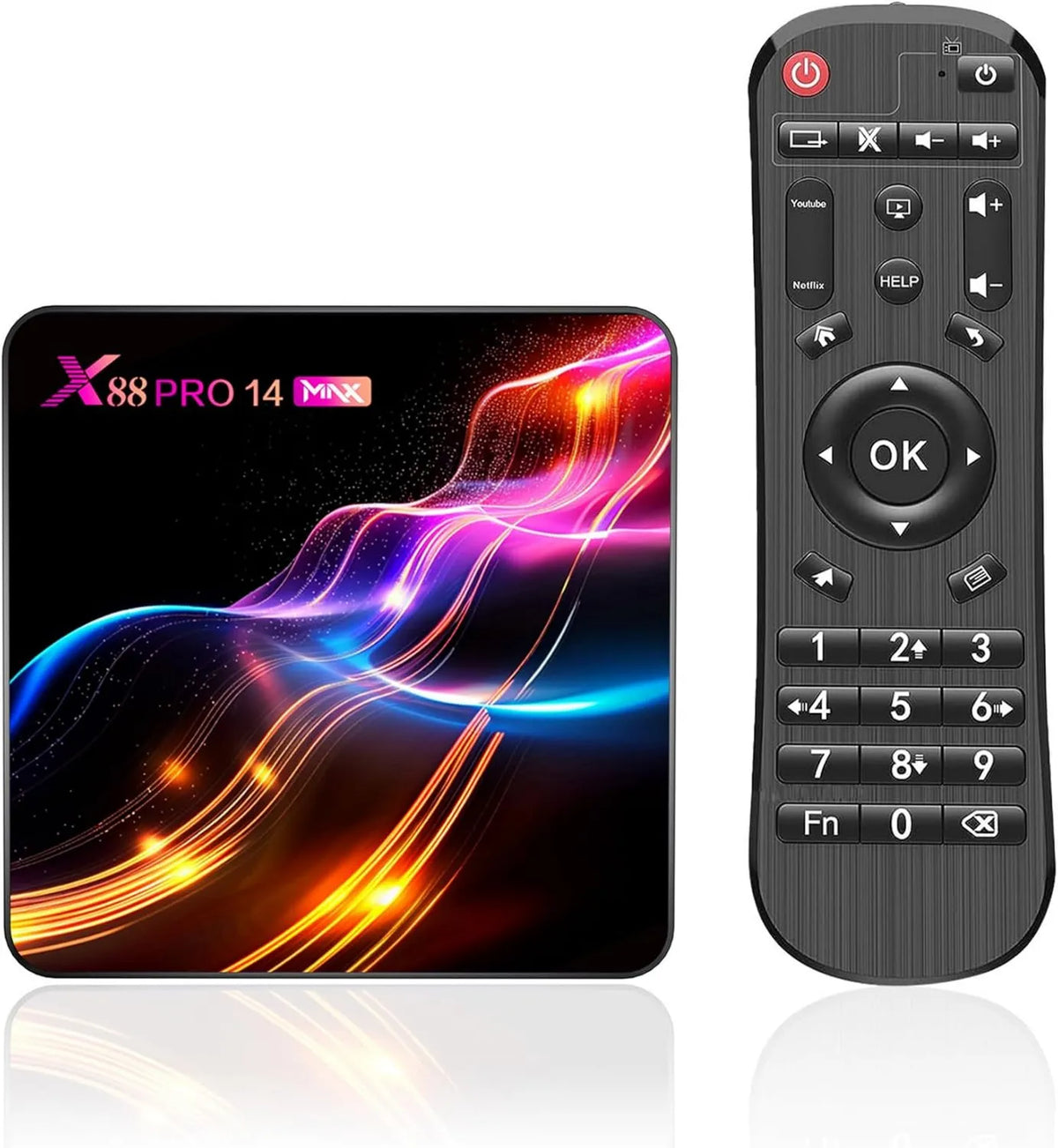 Pulsefell Smart TV 4GB 128GB, TV, 4K UHD, Wi-Fi, Android OS, RAM ROM RK3528 Quad-Core 64bit, 4G, 5G Dual Band WiFi Smart Box, Caso Android TV Box