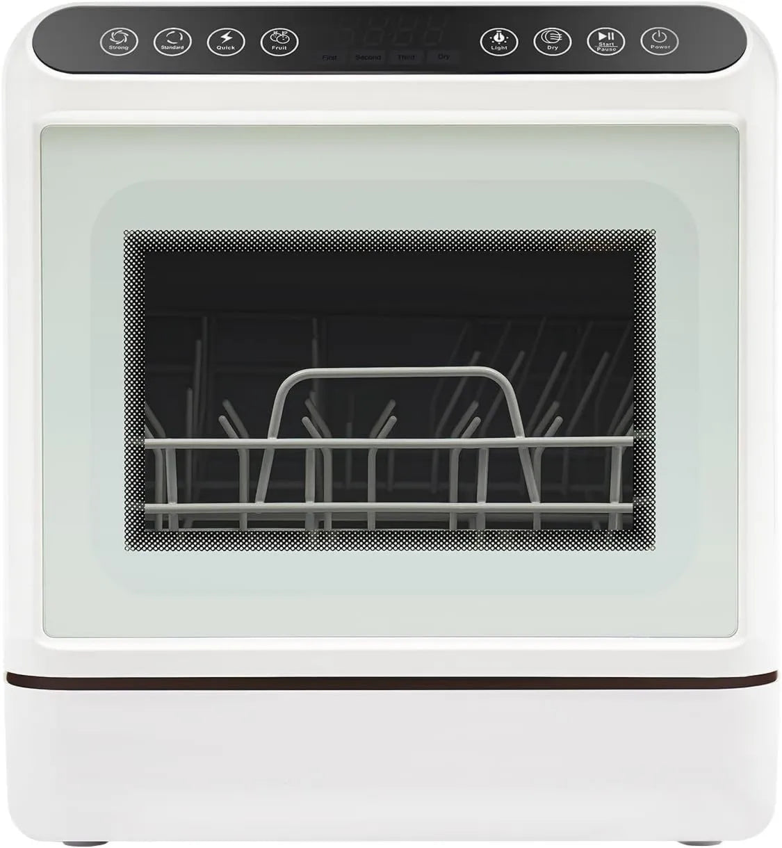 Shalmidor Máquina de lavar loiça, 5 L, 5 programas, toque, tanque grande, para apartamentos, secagem de ar quente, pequeno, economia de água