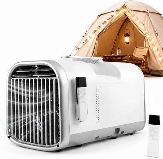 HCAUYNN Ar condicionado, 42 dB, camping, Quarto e Espaço Pequeno 7, 3 m2, para Tenda, Frio, Ventilação, Seco, Sono