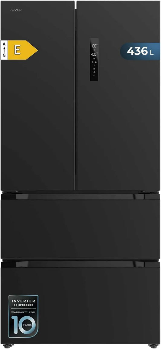 Cecotec Bolero Coolmarket FD Congelador, 436 L, 183x84 cm, Sem geada, Inversor, armário congelador, Refrigeração de metal