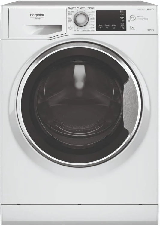 Hotpoint Máquina de lavar roupa seca NBDBD107489WSAFR, 60, 5 cm, 10 kg, máquina de lavar roupa, secador, higiene, standing, branco, Essoring 1400 tr, min, H 85 x L 59, Ponto de Hot