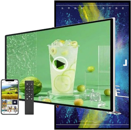 Hydravex 50inch, 50 polegadas, ecrã de publicidade, restaurante, decoração de salão, publicidade digital, acionando