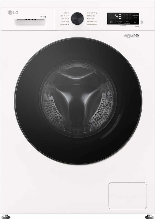 LG Máquina de lavar roupa 8, 5kg F854B16WHS, 5 kg, máquina de lavar roupa, secador, min - F854B16WHS, 5kg 1400 Tours