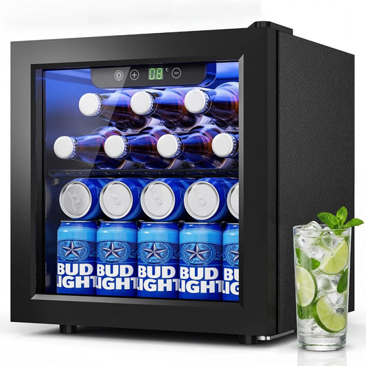 TRIUMPHKEY Frigorífico, 36 L, encastrado, preto, Bar doméstico, Vinho, Cannettes, Quarto de amigos