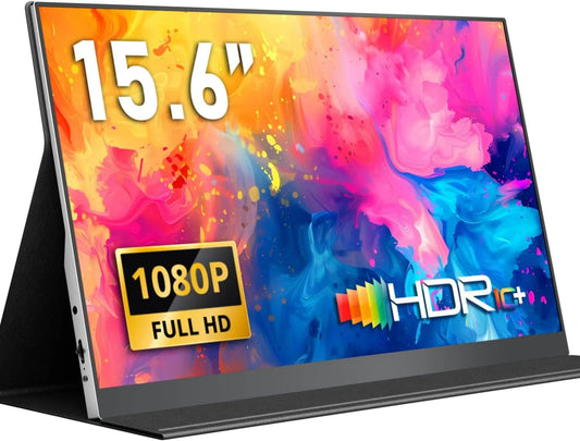 Yodoit Monitor portátil, xbox, PS4 5, Switch, TV, 15, 6 polegadas, 1920 × 1080, Full HD, laje IPS, HDMI, USB, ecrã de PC, MacBook, Laptop