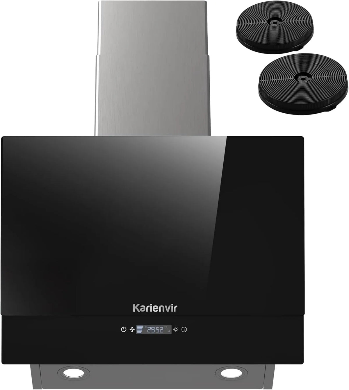 Karienvir exaustor, 60 cm, capa de cozinha, recesso, sucção lateral