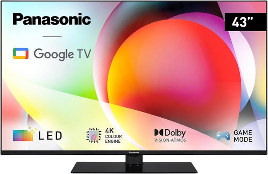 Panasonic TN-43W70AEZ Smart TV, 43 polegadas, TV, 4K UHD, Bluetooth, Dolby Vision & Atmos, 2024, Assistente do Google, Cromadocast, Modo de Jogos