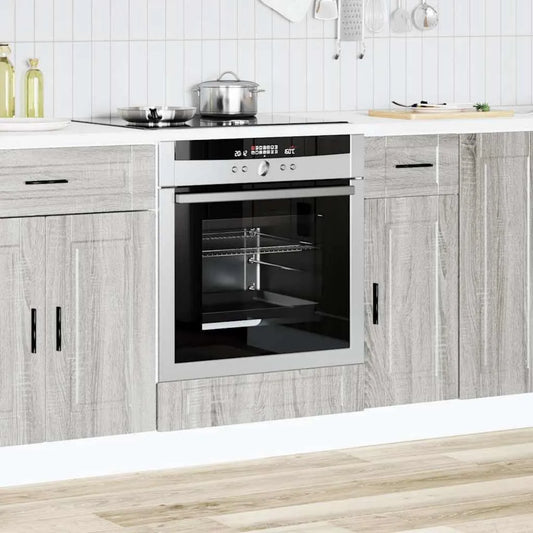 GeenYuu Microondas, 60 x 46 x 81, 5 cm, cinza, 5 cm Espaço de armazenamento para forno e microondas Compacto e fácil de manter para cozinha e casa