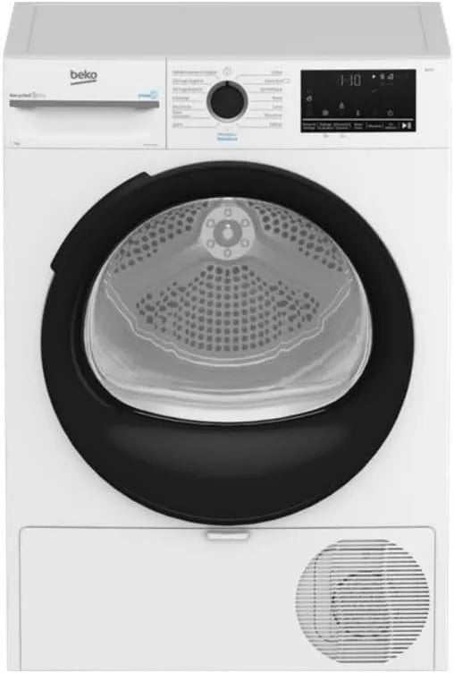 Beko Secador D3H27493W, 7 kg, min - D3H27493W, Bomba de calor de condensação de linho de secador 7 kg 1400 Torres