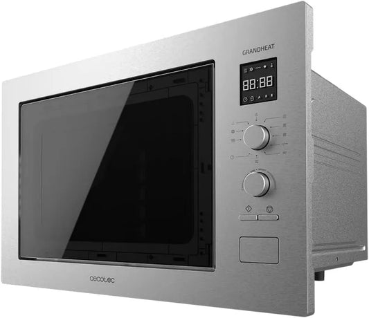 Cecotec Grandheat 2550 Microondas, 31, 5cm, 25 L, 800/1200 W, 8 programas, grelha, descongelamento, microondas, 8 funções pré-configuradas