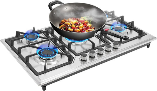 vinnyooc Utensílios de cozinha com forno 1.75kW, profissional, aço inoxidável, ignição eletrônica, Para casa ou cozinha comercial