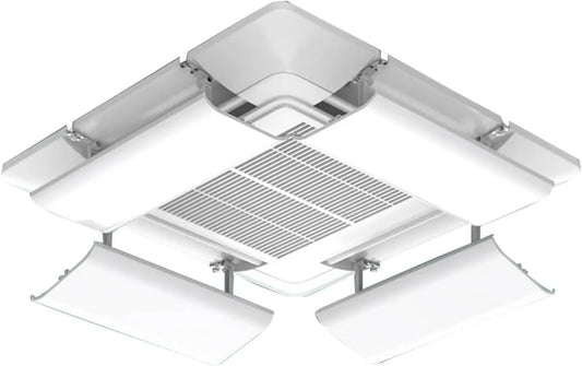 Générique Ar condicionado cm, 17, 43 cm, Conjunto de 4 peças, Deflector de ar ajustável genérico, Montagem de ar retrátil de frigorifico, Ideal para idosos