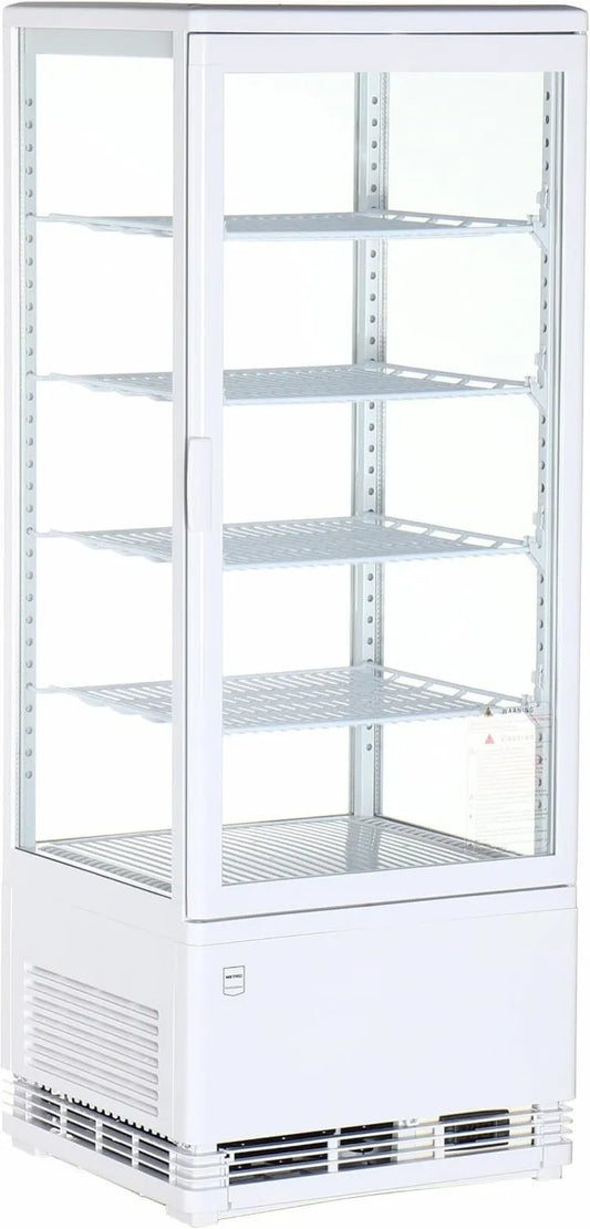 METRO Professional Vidro refrigerado GGC2098, 42.8 x 38.6 x 111 cm, 98 L, branco, vidro, plástico